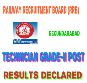RRB Secundarabad Declared Final Result for Technician Grade-II Post