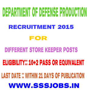 Department of Defense Production Recruitment 2015 for SK Posts