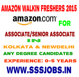 Amazon Walkin Freshers 2015 Batch – Any degree on 5 April 2015 at Kolkata & Newdelhi