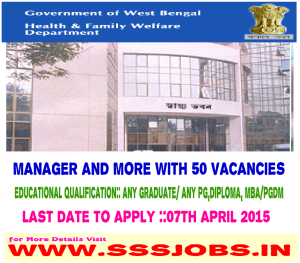 Government of West Bengal Notified Recruitment 2015 for 50 Vacancies