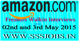Amazon Freshers Walkin Recruitment Drive on 2nd and 3rd May 2015