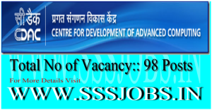 C-DAC Noida Recruitment Notification 2015 for 98 Vacancies