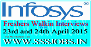 Infosys Freshers Walkin Recruitment on 23rd and 24th April 2015