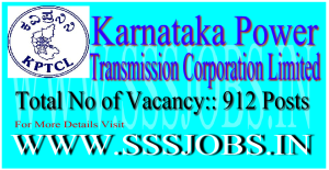 Karnataka Power Transmission Corporation Limited Notification for 912 Posts