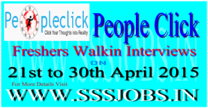Peopleclick Techno Solutions Freshers Walkin Recruitment on 21st to 30th April 2015