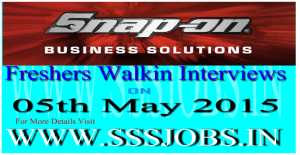 Snap-on Business Solutions Freshers Walkins on 05th May 2015
