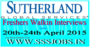 Sutherland Freshers Walkin Recruitment on 20th-24th April 2015