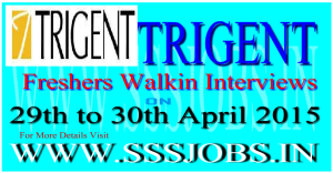 Trigent Freshers Walkin Recruitment on 29th to 30th April 2015