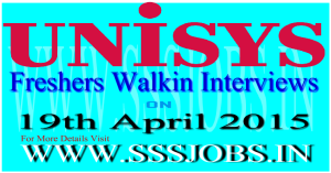 Unisys Freshers Walkin Recruitment on 19th April 2015