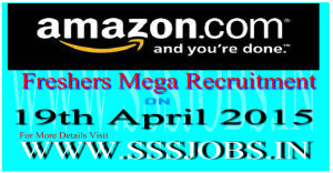 Amazon Freshers Mega Recruitment Drive on 19th April 2015