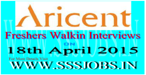 Aricent Freshers Walkin Recruitment on 18th April 2015