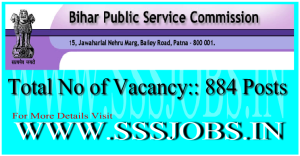 Bihar Public Service Commission Notification 2015 for 884 Posts