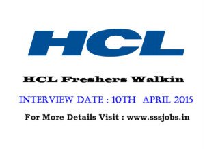 hcl fresher walkin