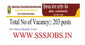 Himachal Pradesh Gramin Bank Recruitment Notification 2015 for 203 Officers