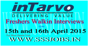 Intarvo Technologies Freshers Walkin Recruitment on 15th and 16th April 2015