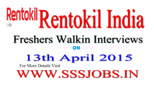 Rentokil India Freshers Walkin Recruitment on 13th April 2015