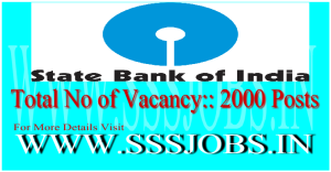 State Bank of India Recruitment Notification 2015 for 2000 PO Posts