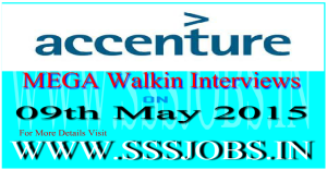Accenture Mega Walkin Recruitment Drive on 09th May 2015
