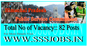 Himachal Pradesh PSC Recruitment Notification 2015 for 82 Vacancy