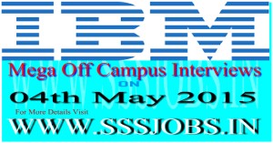 IBM Freshers Off-Campus Recruitment on 04th May 2015