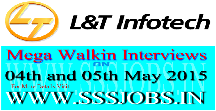 L&T Infotech Freshers Walkin Recruitment on 04th and 05th May 2015