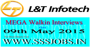 L&T Infotech Mega Walkin Recruitment on 09th May 2015
