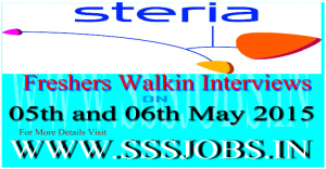 Steria India Freshers Walkin Recruitment on 05th and 06th May 2015
